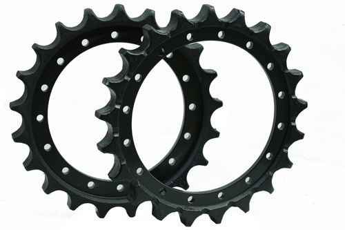 Rueda de piñón de los recambios del excavador del tren de aterrizaje del mercado de accesorios amarilla/color del negro